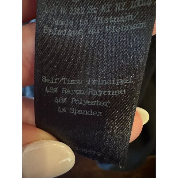 Rag & Bone Jean Dress Women Small Black Short Sleeve V Neck Tee Dress Mini Goth - Picture 9 of 10